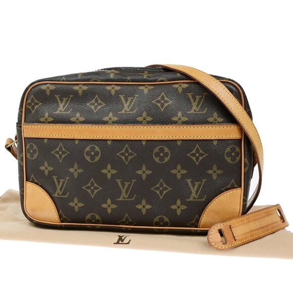 LOUIS VUITTON Trocadero 27 Shoulder Bag Monogram Leather Brown - Picture 1 of 14